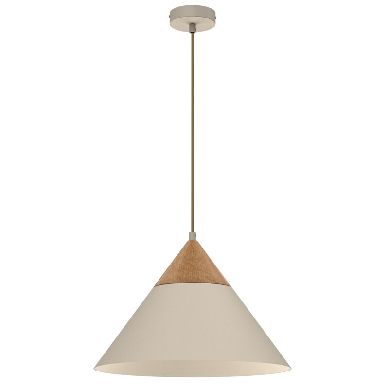 Żyrandol Luminex Single Beige/natural Wood x1