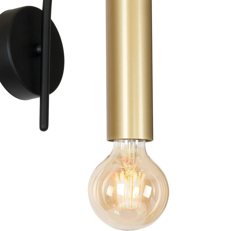Kinkiet Luminex Loppe black/gold x1 - obrazek 3
