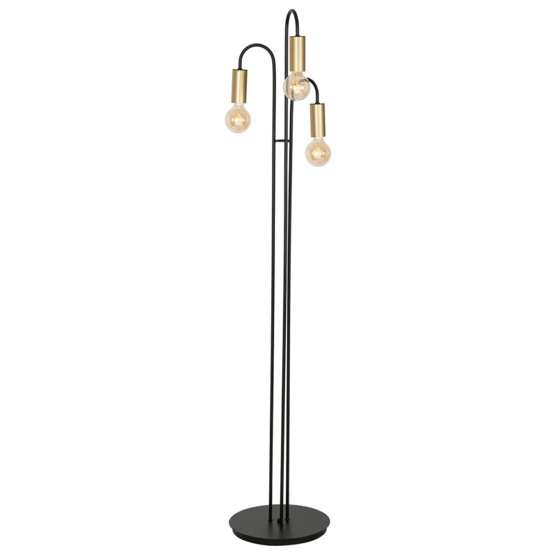 Lampa podłogowa Luminex Loppe black/gold x3