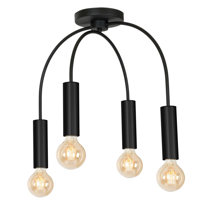 Plafon Luminex Loppe black x4