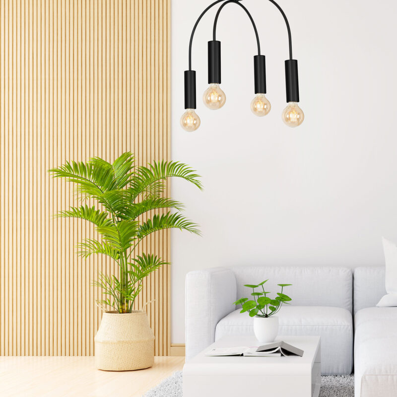 Plafon Luminex Loppe black x4 - obrazek 4