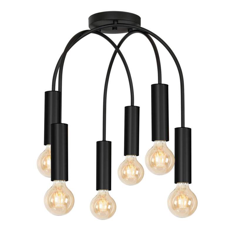 Plafon Luminex Loppe black x6