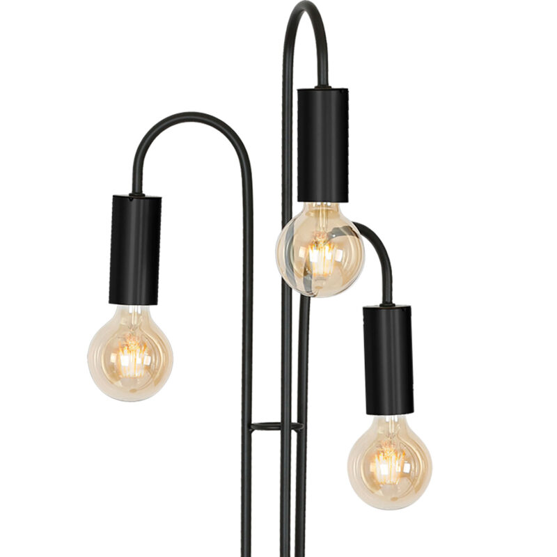 Lampa podłogowa Luminex Loppe black x3 - obrazek 3