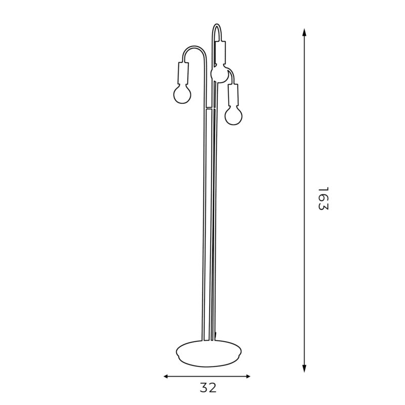 Lampa podłogowa Luminex Loppe black x3 - obrazek 5