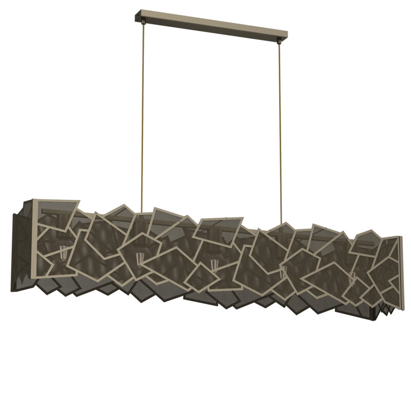 Żyrandol Luminex Camo Titanium Gold x5
