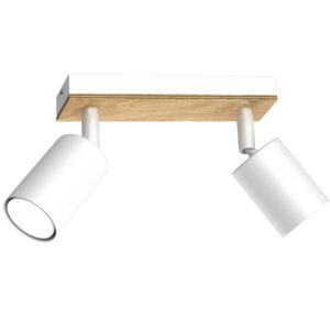 Spot Luminex Tulon White/natural Wood x2