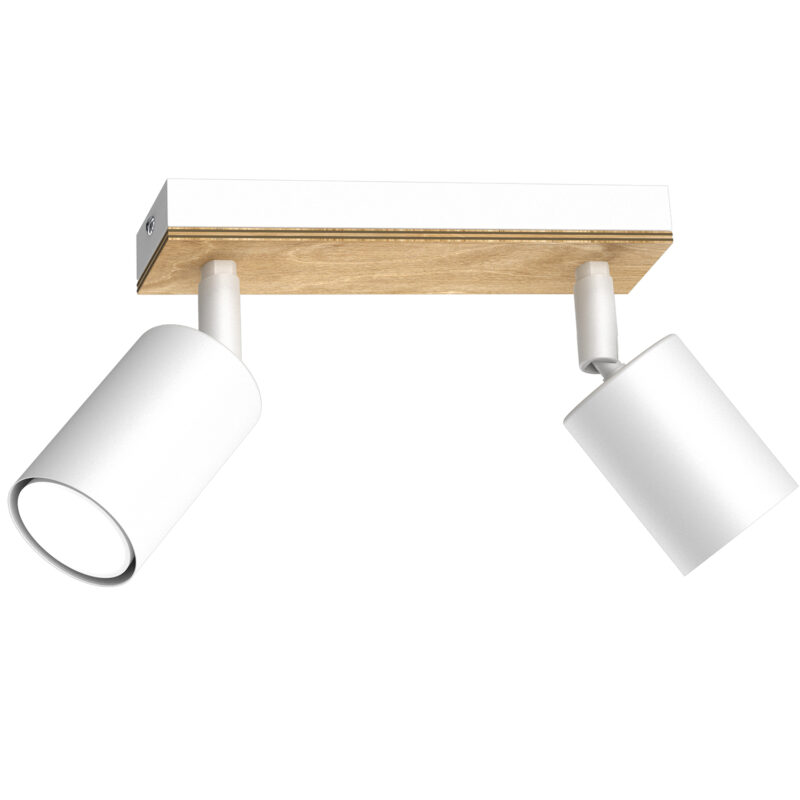 Spot Luminex Tulon White/natural Wood x2