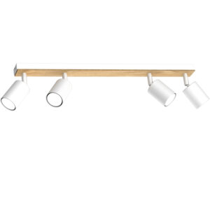 Spot Luminex Tulon White/natural Wood x4