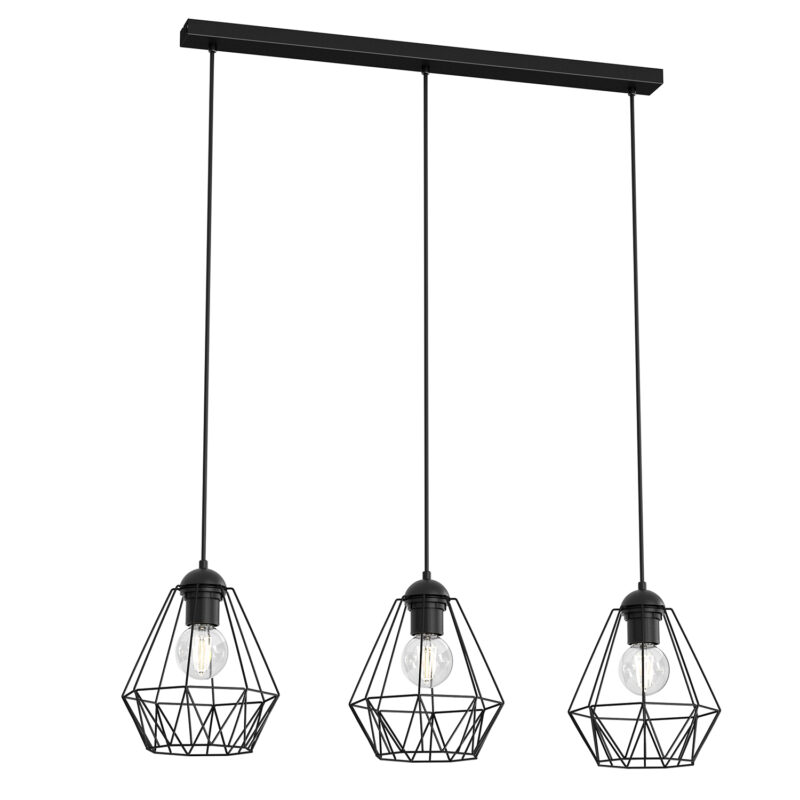Żyrandol Luminex Bergen listwa bar czarny x3