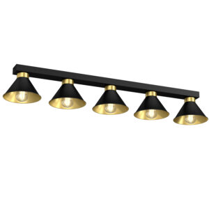 Plafon Luminex Line Bar Demet Black/gold x5