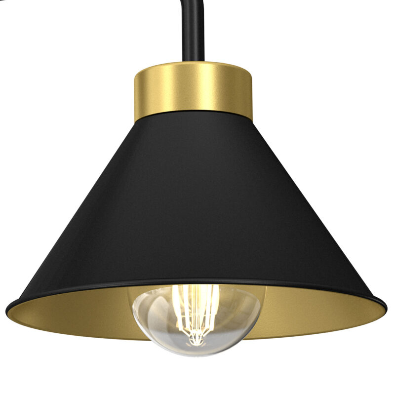Żyrandol Luminex Demet Black/gold x3 - obrazek 3