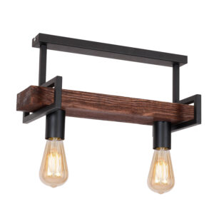 Plafon Luminex Hard dark wood/black x2