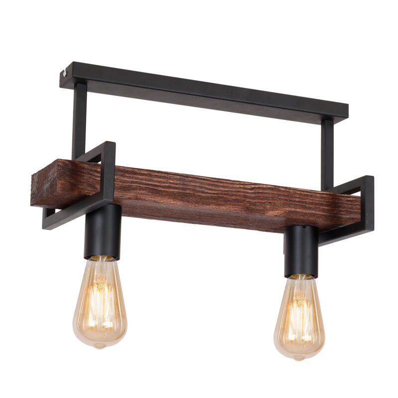 Plafon Luminex Hard dark wood/black x2