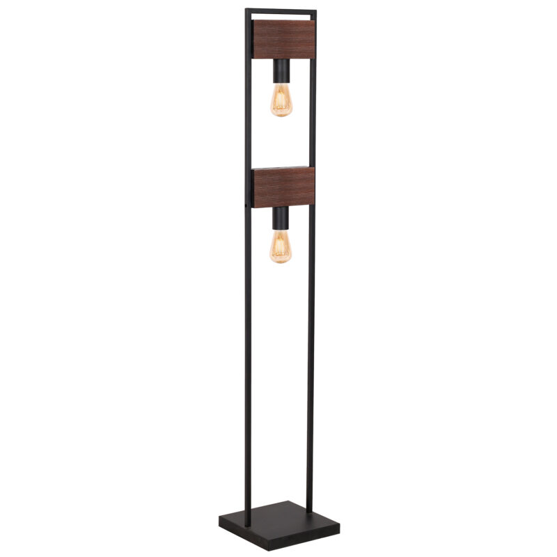 Lampa podłogowa Luminex Hard dark wood/black x1