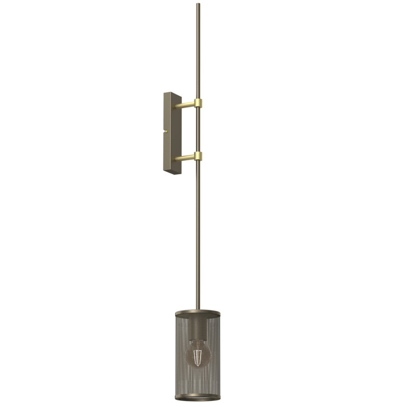 Kinkiet Luminex With Fence Shade "long" Titanium Gold/gold 1