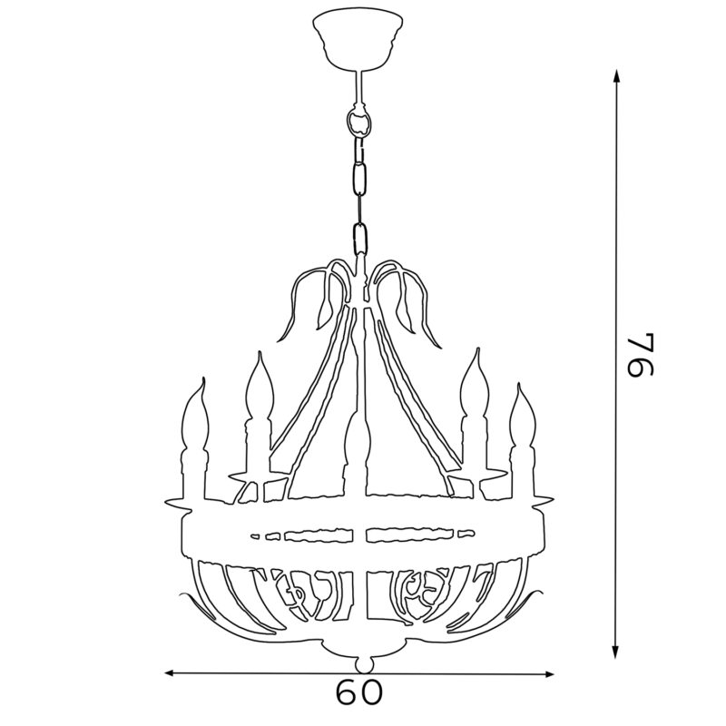 Żyrandol Luminex Loara x5 - obrazek 5