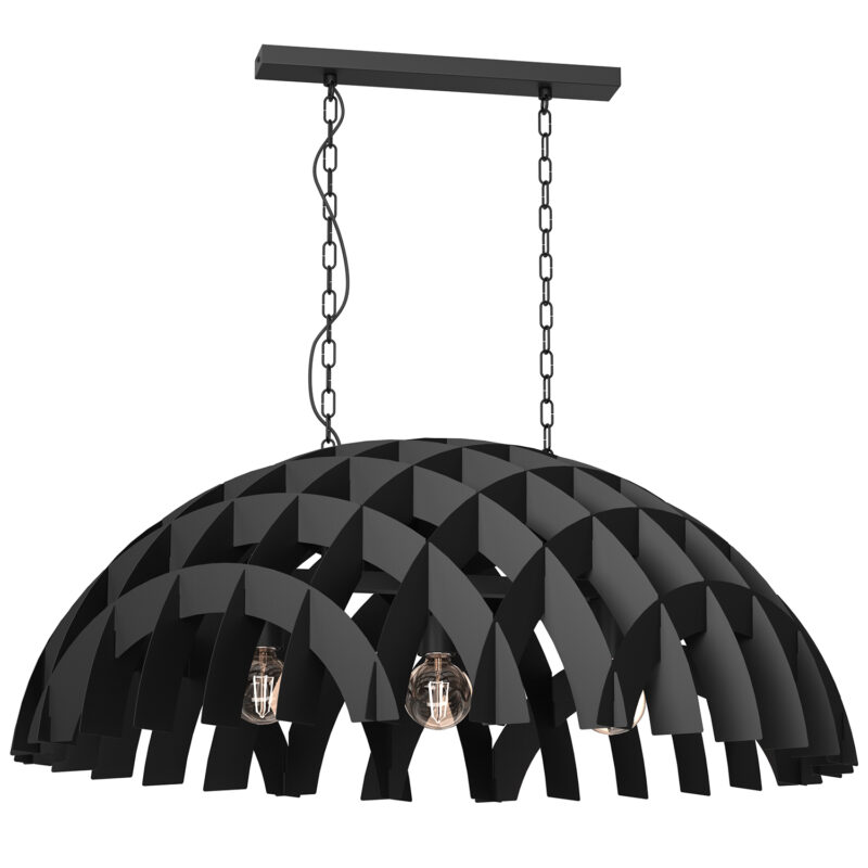 Żyrandol Luminex Space "eliptic Dome" Black  x3