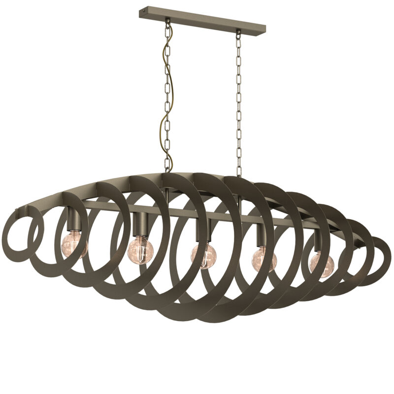 Żyrandol Luminex Space "eliptic Rings Horizontal" Titanium Gold  x5