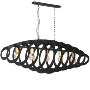 Żyrandol Luminex Space "eliptic Rings Horizontal" Black/gold x5