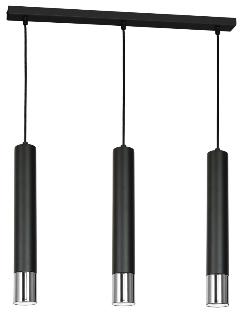 Żyrandol Luminex Nest chrome/black x3