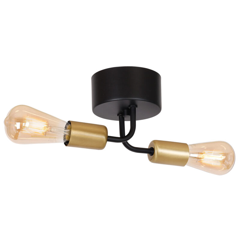 Plafon Luminex Brenda black/gold x2