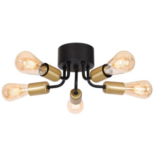 Plafon Luminex Brenda black/gold x5
