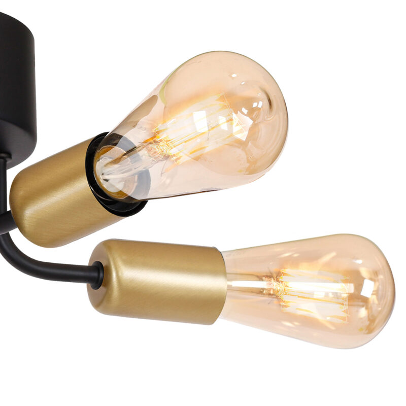 Plafon Luminex Brenda black/gold x5 - obrazek 3