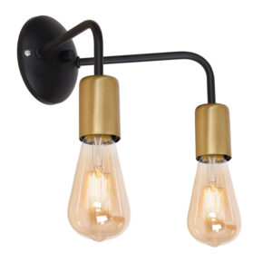 Kinkiet Luminex Brenda Black/gold x2