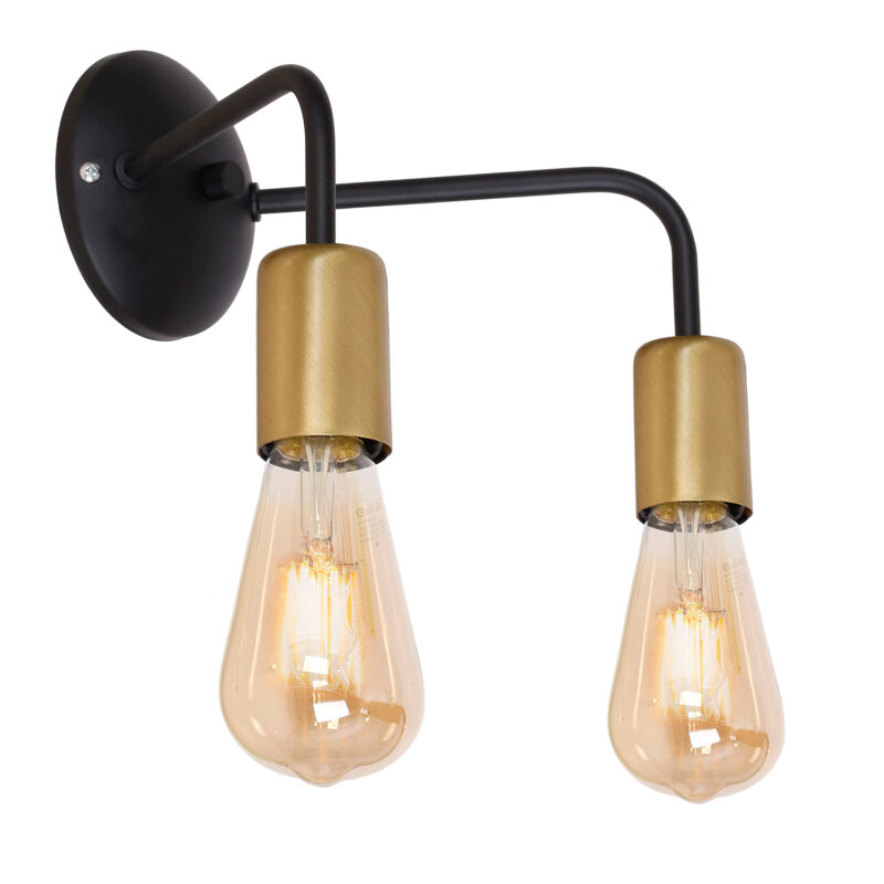 Kinkiet Luminex Brenda Black/gold x2