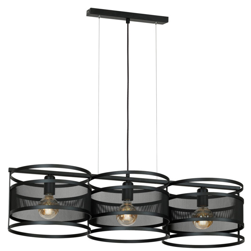 Żyrandol Luminex Rim black x3