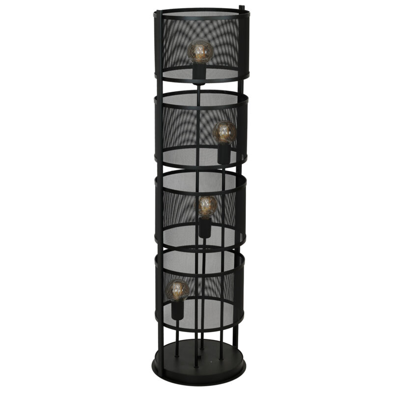 Lampa podłogowa Luminex Rim black x4