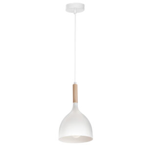 Żyrandol Luminex Noak white/natural wood x1