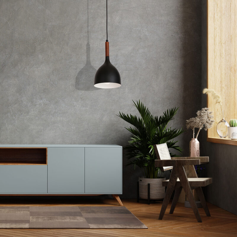 Żyrandol Luminex Noak wood black/dark wood x1 - obrazek 4