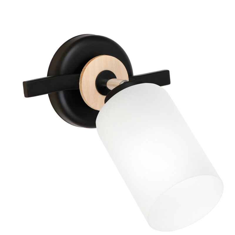 Kinkiet Luminex Tokio black/wood x1
