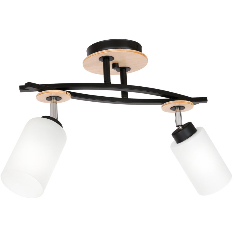Plafon Luminex Tokio black/wood x2
