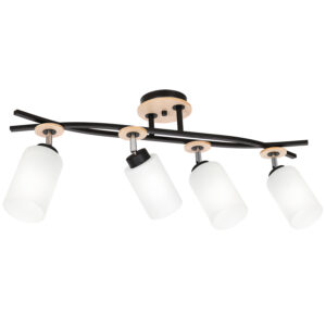 Plafon Luminex Tokio black/wood x4
