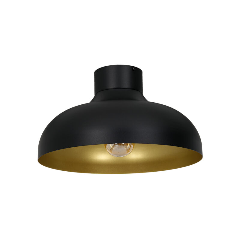 Plafon Luminex Basca czarno/złoty x1