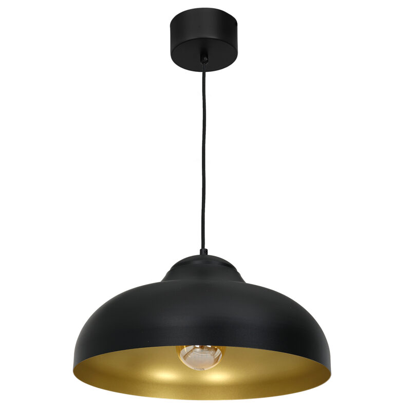 Żyrandol Luminex Basca czarno/złoty x1