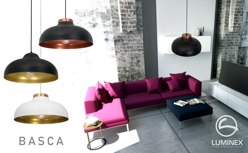 Żyrandol Luminex Basca czarno/złoty x1 - obrazek 4