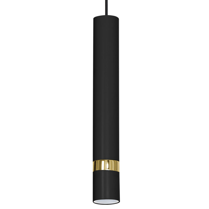 Żyrandol Luminex Reno black/gold x3 - obrazek 3