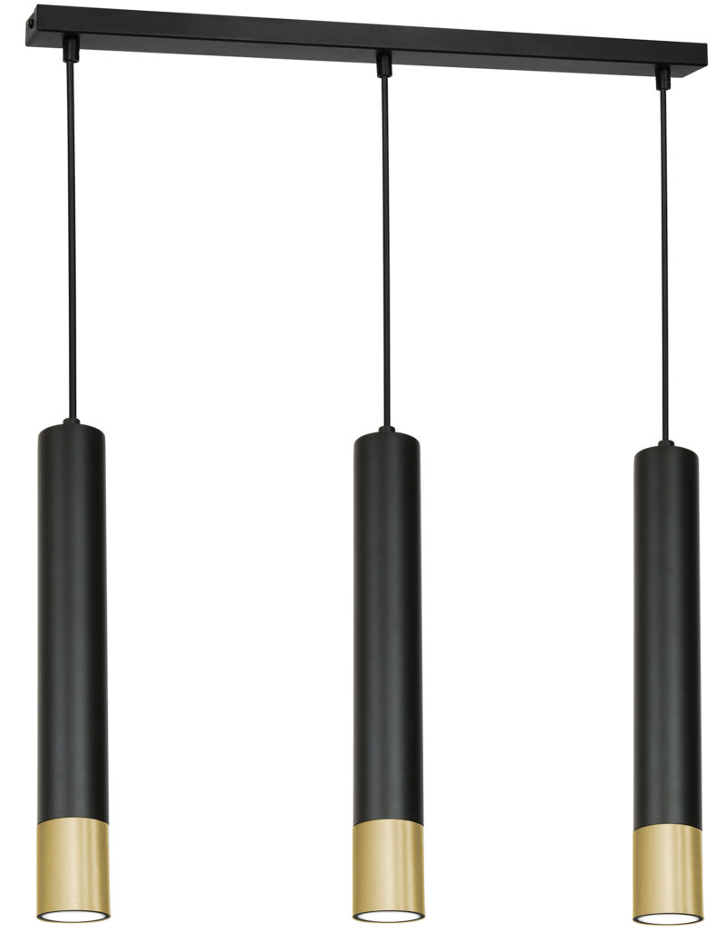Żyrandol Luminex Nest gold/black x3
