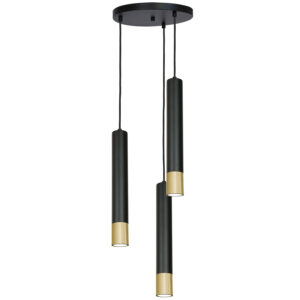 Żyrandol Luminex Nest gold/black x3