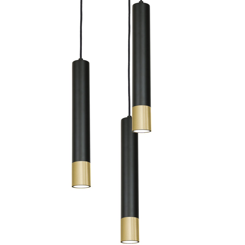 Żyrandol Luminex Nest gold/black x3 - obrazek 3
