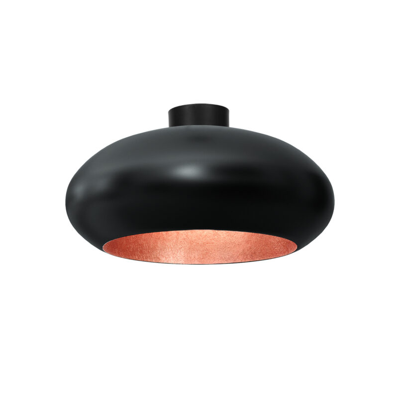 Plafon Luminex oval 500mm czarno/miedziany x1