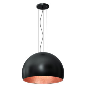 Żyrandol Luminex 3/4 bool 600mm czarno/miedziany x1