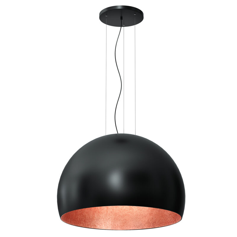 Żyrandol Luminex 3/4 bool 800mm czarno/miedziany x1