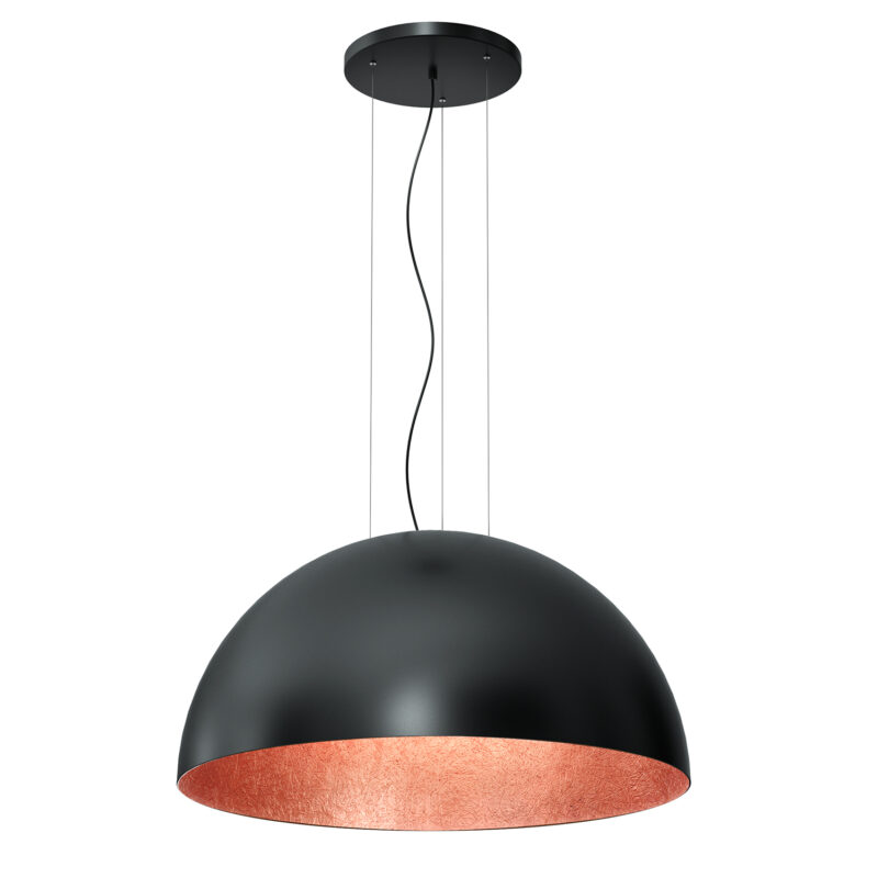 Żyrandol Luminex 1/2 bool 800mm czarno/miedziany x1