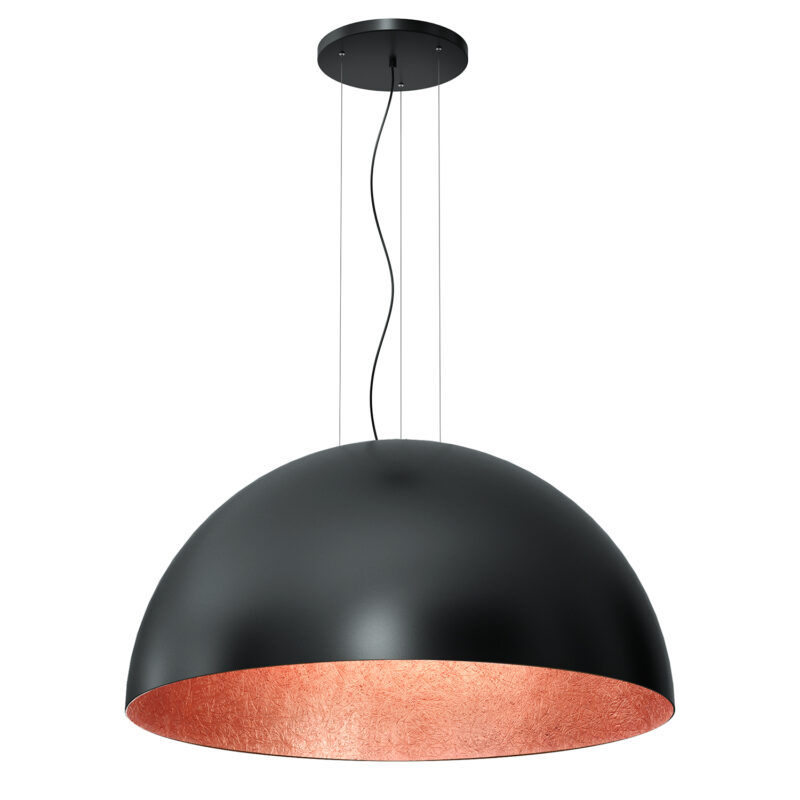 Żyrandol Luminex 1/2 bool 1000mm czarno/miedziany x1