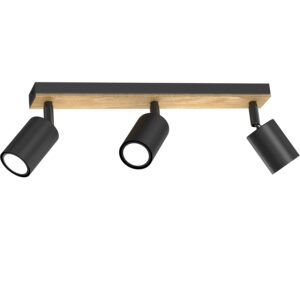 Spot Luminex Tulon Black/natural Wood x3