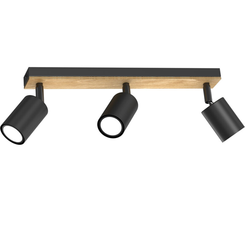 Spot Luminex Tulon Black/natural Wood x3